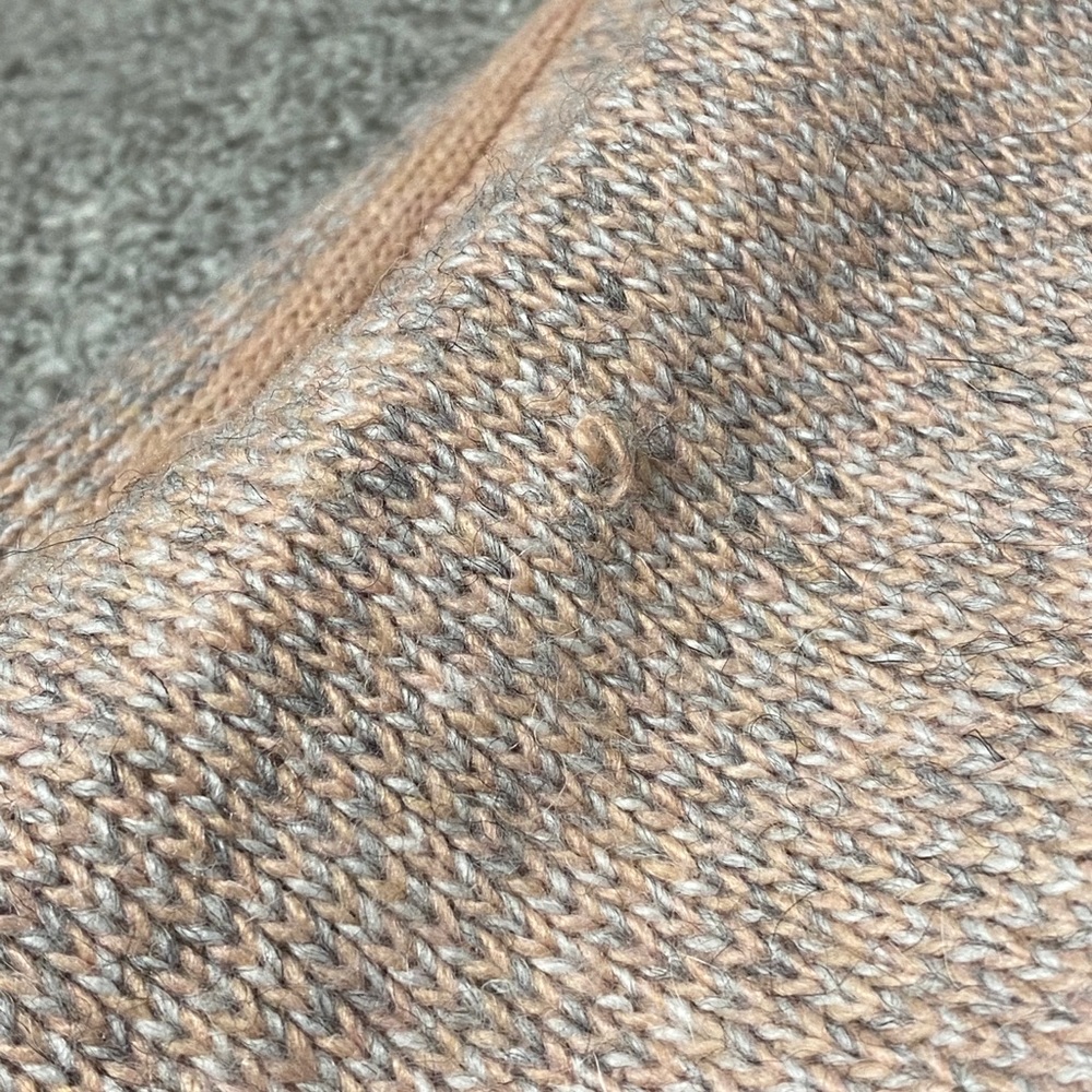 Beautiful Pink & Grey Wool-Blend Poncho - Picture 7 of 8